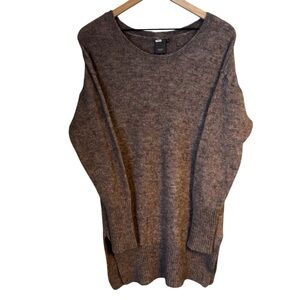 ICHI Amara Alpaca Blend Sweater Dress Loose Fit Above Knee Size Medium